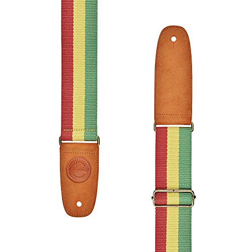 Amumu Reggae Guitar Strap Jamaica Rasta For Acoustic, Electric And Bass Guitars With Strap Blocks & Headstock Strap Tie #TOP3