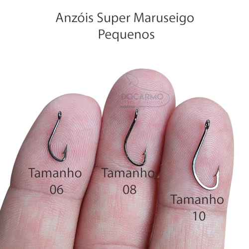 Marine Sports, Kit 150 Anzol Super Maruseigo N°06/08/10 Preto Black Marine