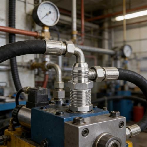 Adaptadores JIC 37 para reparar mangueras de alta presión con acero inoxidable 316L recto 8