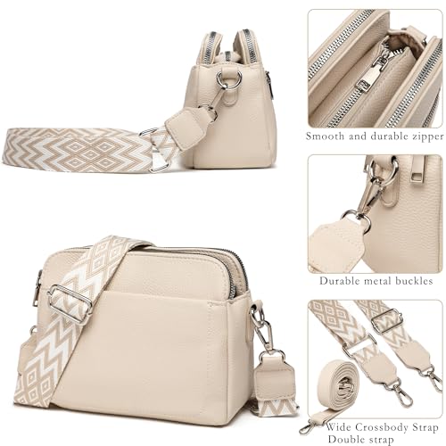 Makukke Crossbody Bags for Women, Vegan Leather Small Shoulder Handbag, Purses for Women with 2 Adjustable Shoulder Strap2