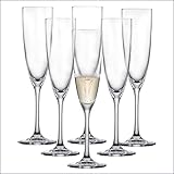 SCHOTT ZWIESEL Sektglas Classico (6er-Set), klassische Champagner Gläser mit Moussierpunkt, spülmaschinenfeste Tritan-Kristallgläser, Made in Germany (Art.-Nr. 106223)