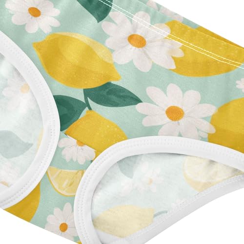 Wusikd Lemon Daisy Girls' Underwear Cotton Girls Briefs Soft Toddler Underwear 2T4