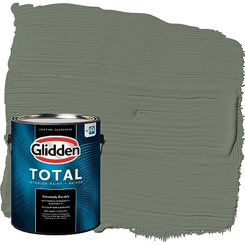 Glidden Total Interior Wall Paint & Primer All-in-One, Thyme Green/Green, Eggshell, 1 Gallon