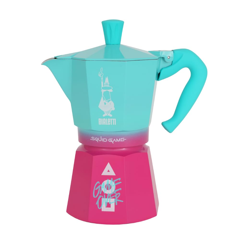 Bialetti Moka Express Squid Game 6 Tasses, Ne convient pas à l'Induction, 270ml, Aluminium
