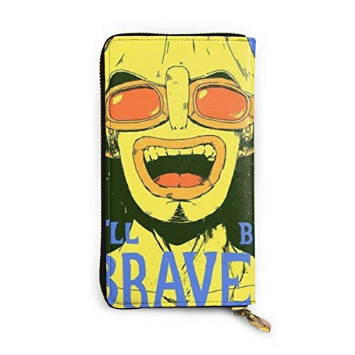 Preisvergleich Produktbild Einteilige Geldbörse aus echtem Leder mit Reißverschluss, lange Clutch, Münzfach, Kartenpaket für Damen und Herren