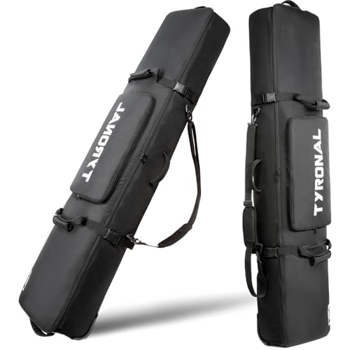 TYRONAL Snowboard Bag with Wheels,Heavy Duty 600D Polyester Oxford Wear-Resistant,Padded Snowboard...