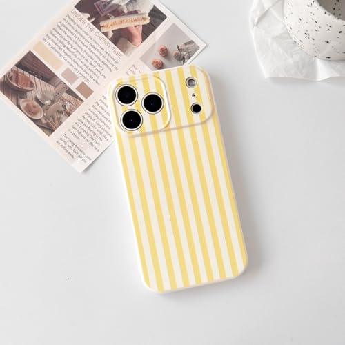 Lovmooful for iPhone 17 Pro Case Cute Color Striped Design-Yellow by Lovmooful - Used condition - Image 4