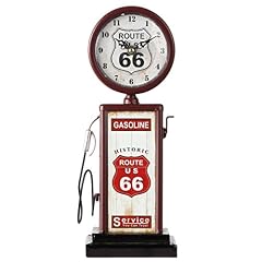 Lily's Home Old Fashioned Route 66 Gas Pump Mantle Clock, Silent Non Ticking with Quartz Movement