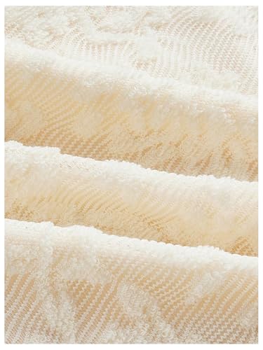 Verdusa Women's Bow Front Square Neck Tops Short Sleeve Lace Lettuce Crop T Shirts4