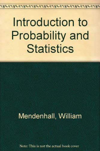 Introduction to Probability and Statistics 0534364764 Book Cover