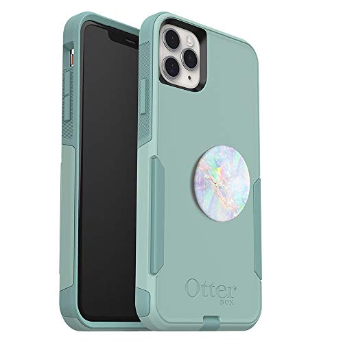 Bundle: OtterBox Commuter Series Case for iPhone 11 Pro Max - (Mint Way) + PopSockets PopGrip - (Opal)