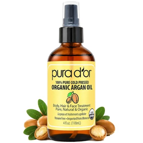 Image of Pura d'or Pure and Organic Argan Oil, Brown and Gold