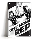 Blechschild Gym Motivation 20x30cm - Fitnessraum Deko Zubehör - Training Kraftsport Geschenk - Homegym Workout Studio Wandschild (gym 1)