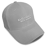 Baseball Caps for Men & Women Embroidered Make America Kind Again Ladies & Men Baseball Hats Acrylic Gray Design Only