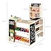 Best Choice Products Pretend Play Grocery Store Wooden Supermarket Toy Set for Kids w/Play Food, Chalkboard, Cash Register, Working Conveyor - Natural