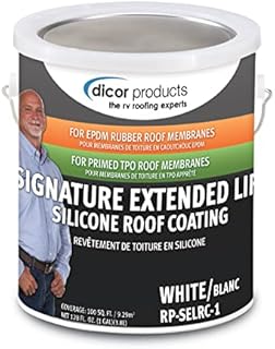 Dicor Corp RP-SELRC-1 EPDM Rubber Roof Coating (Signature Extended Life 1Gal Can- White)