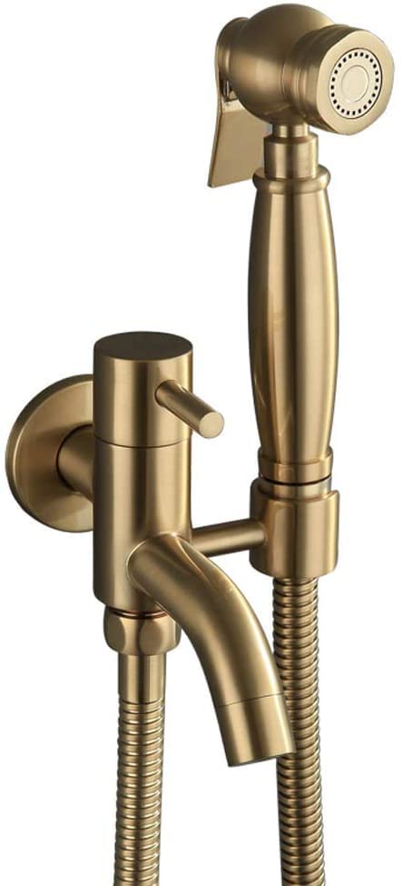 Bidet en laiton doré brossé : un kit douchette eau chaude et froide haut de gamme