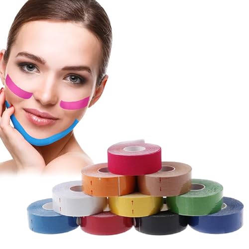 Ohyesbae Anti-Wrinkle Tape,Face Lift Tape Face Toning Belts,10 PCS Facial