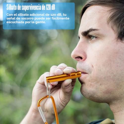 Miniatura 5 de Eeekit Bivy Bag, Pack De 2 Sacos De Dormir De Emergencia Impermeables Con Silbato De Supervivencia, Mantas Mylar Para Camping Senderismo