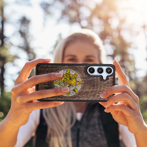 Étui Galaxy S24 FE en bois et noyer sculpté un cadeau original pour homme et femme