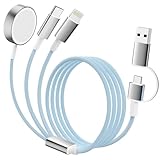 【Travel Essentials & Car Accessories & 5FT Length】Designed as travel cable. The 5ft 3-in-2 USB-C cable is a travel essential, a must have car accessory, and perfect for your beach vacation essentials. Use this portable charging cable compatible with ...