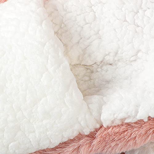 Women Girls Cute Panda Animal Winter Hats 3 in 1 Warm Plush Hoodie Cap Paw Gloves Mitten Scarf Set4