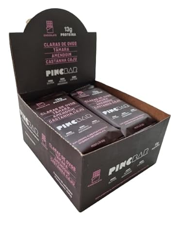 Barra de Proteína Chocolate Sem Açúcar 50g Pincbar 12 Unidades