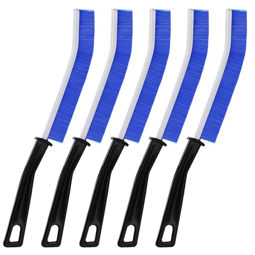 GeeRic 5 Piezas Cepillo Limpieza Grietas Crevice Gap, Cepillo para Lavar Baño Cepillo Fino para Limpiar Juntas Multifunción Cepillo se Limpieza para Baño Cocina (Negro)