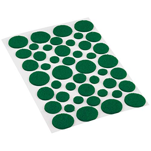 Image of Light-Duty Assorted Round Green Felt Pads