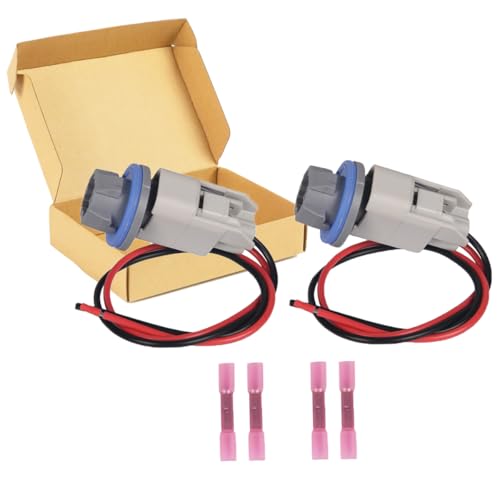 Lanphitus 2 Set Rear License Plate Light Lamp Bulb Socket Connector Wiring Pigtail Harness Kit for Ford F-150 2004-2021 Ranger 1998-2011 Explorer 2006-2010 F81Z-13411-AA AL8Z-13411-B