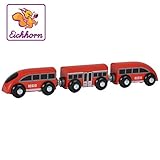 FSC zertifiziert Eichhorn 100001364 - Bahn, Regional Zug 24 cm, 3-tlg. FSC 100% Zertifiziertes Buchenholz, mit fast allen Schienenbahnen kombinierbar