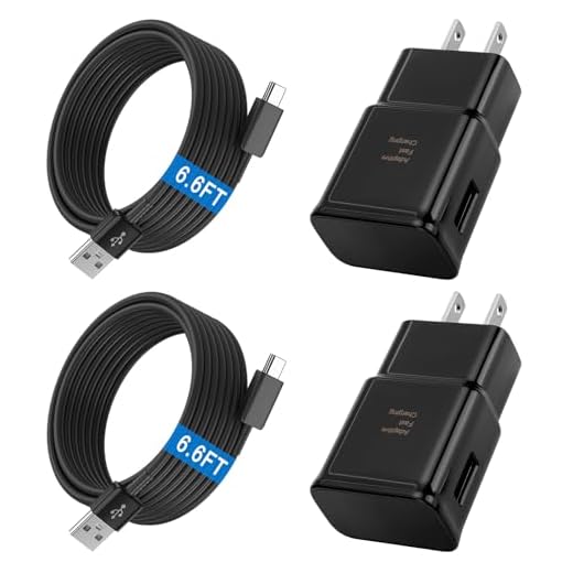 Type C Charger Android Phone Charger Cable Fast Charging with 6.6FT USB C Cord for Samsung Galaxy S10/S10e/S10+/S9/S9+/S8/S8+/S23/S22/S21 Ultra/S20/Note 20/Note 10/Note 9/8/Z Flip 3/A03s/A02s, 2Pack