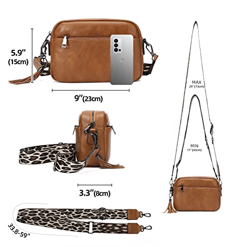 KL928 Small Crossbody Bag for Women, Soft FAUX Leather Cell Phone Purse，Adjustable Strap Shoulder Handbags Wallet Purse2