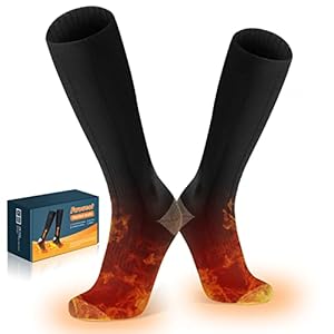 Beheizbare Socken Damen Herren, 2022 Verbesserte wiederaufladbare Beheizte Socken, 70℃ große Heizfläche Vermeiden Sie…