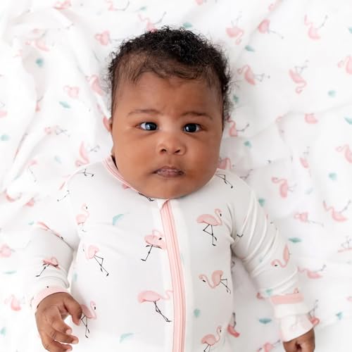 Image of Bamboo Little Soft Baby Footie Pajamas, Baby Clothes, Newborn Sleepers, 95% Viscose and 5% Spandex, 0-24 Months
