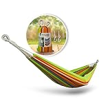 Bliss Hammocks BH-400-GC 40' Wide Hammock w/Hand-Woven Rope Loops & Hanging Hardware, Outdoor, Patio, Backyard Durable, Cotton and Polyester Blend, 220 Lbs Capacity, Guacamole