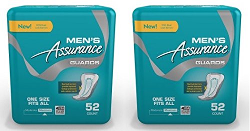 Assurance Guards for Men, Maximum, One Size Fits All, 52 Ct (pack of 2)