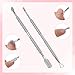 2PCS Cuticle Pusher and Cutter Remover Set, Stainless Steel Manicure Tools Cuticle Pusher Nail Polish Remover for Fingernails and Toenails (Silver)