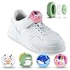 [4-Pack] for Air Tag Shoes Holder, Waterproof AirTag Holder Kids Hidden Silicone Cartoon Cute Airtag Case for Children's Shoelaces & Straps (Green/White/Blue/Pink)