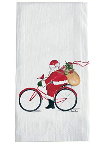 Serviette de vélo motif Père Noël rétro en coton Sullivans