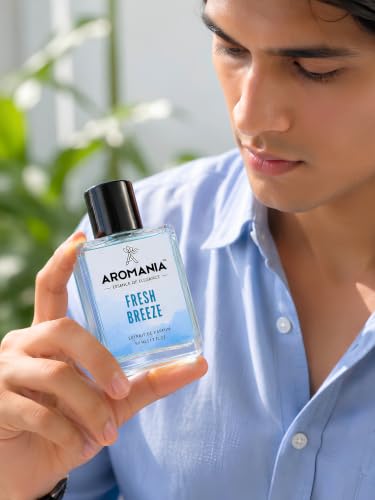 Image of Aromania Fresh Breeze Extrait De Parfum for Men | Upto 12 Hours Long Lasting Perfume | 25% Oil Concentration | Citrus, Amber, Woody Fragrance | Inspired by Bleu de Ch@nel | Perfume Gift for Men | 50 ml
