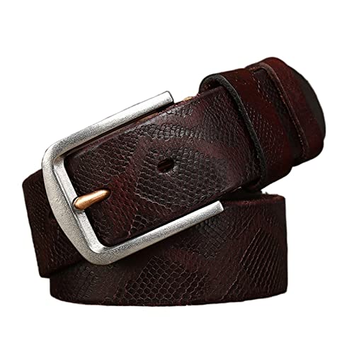Genuine Leather Mens Belt Cowskin Retro Belt For Men