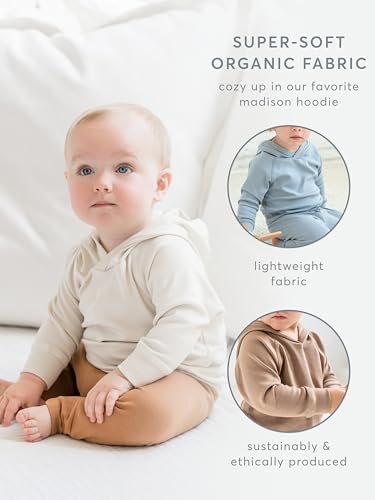 Colored Organics - Organic Cotton Long Sleeve Baby & Toddler Hoodie Pullover Shirt - Boy & Girl Clothing3