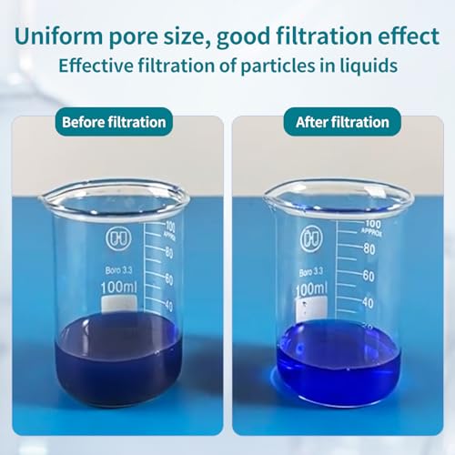 Image of 100 PCS Syringe Filter PES Membrane Filters, 13mm Diameter 0.22m Pore Size, Hydrophilic Syringe Lab Filters, Non Sterile, Yellow