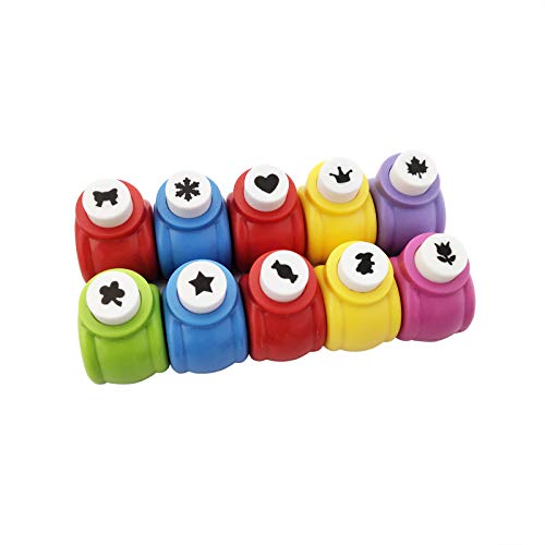 10 Pack Punch Craft Set, Colorful Crafts Hole Punch Shape, Hole Punch Shape Scrapbooking Supplies Shapes Hole Punch, Great For Crafting And Fun Projects #TOP1