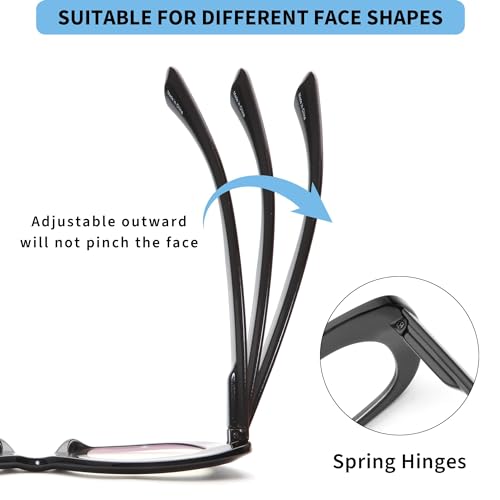 Jm 2 Pack Photochromic Reading Sunglasses For Women, Cat Eye Blue Light Blocking Computer Readers thumb #4