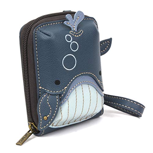 Image of CHALA RFID Cute-C Credit Card Holder Wallet Wristlet - Women Faux Leather Cute-C with Strap