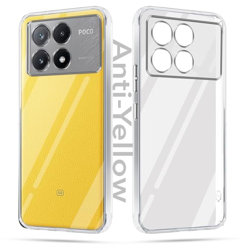 Image of Jkobi Back Cover Case for Poco X6 Pro 5G (Hard Anti Yellow Clear Case | Drop & Camera Protection | Shockproof Polycarbonate)