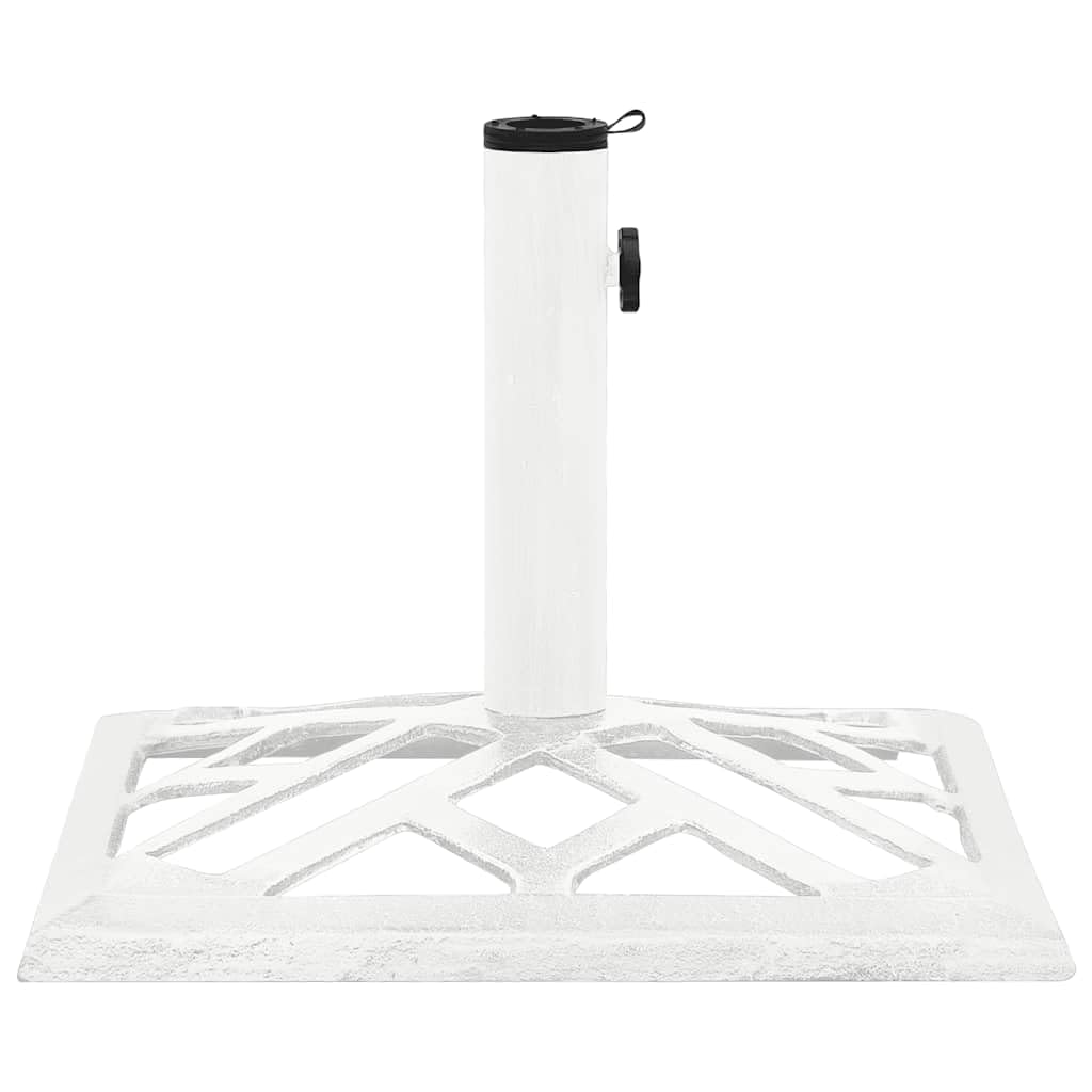 Socle de parasol Blanc 44x44x31 cm Fonte