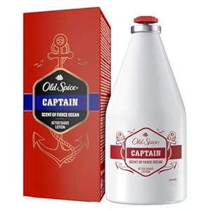 Old Spice Captain After Shave Lotion for Men 100ml with Perfume Quality Scent, Refreshing Lotion for Face and Neck to Cool and Invigorate